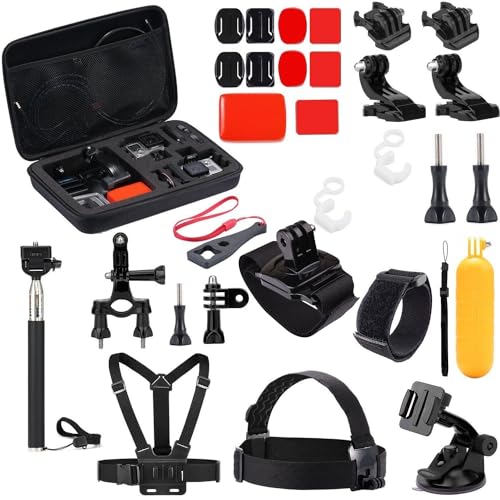 Image of Action Pro Accessories Kit Compatible with GoPro-13 /12 /11 /10 /9 /8 /7 /6 /5 /4 /3+ /Session /SJCAM /Xiaomi /YI