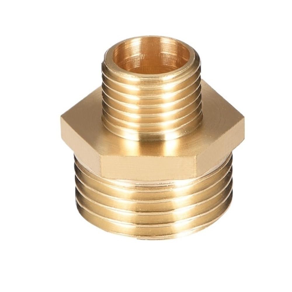 Samlng Men's One Color 1Pc Brass Pipe Hex Fitting Adapter, Nipple Connector Quick-Connect Plumbing Tube Joiner(1/4X1/2In)