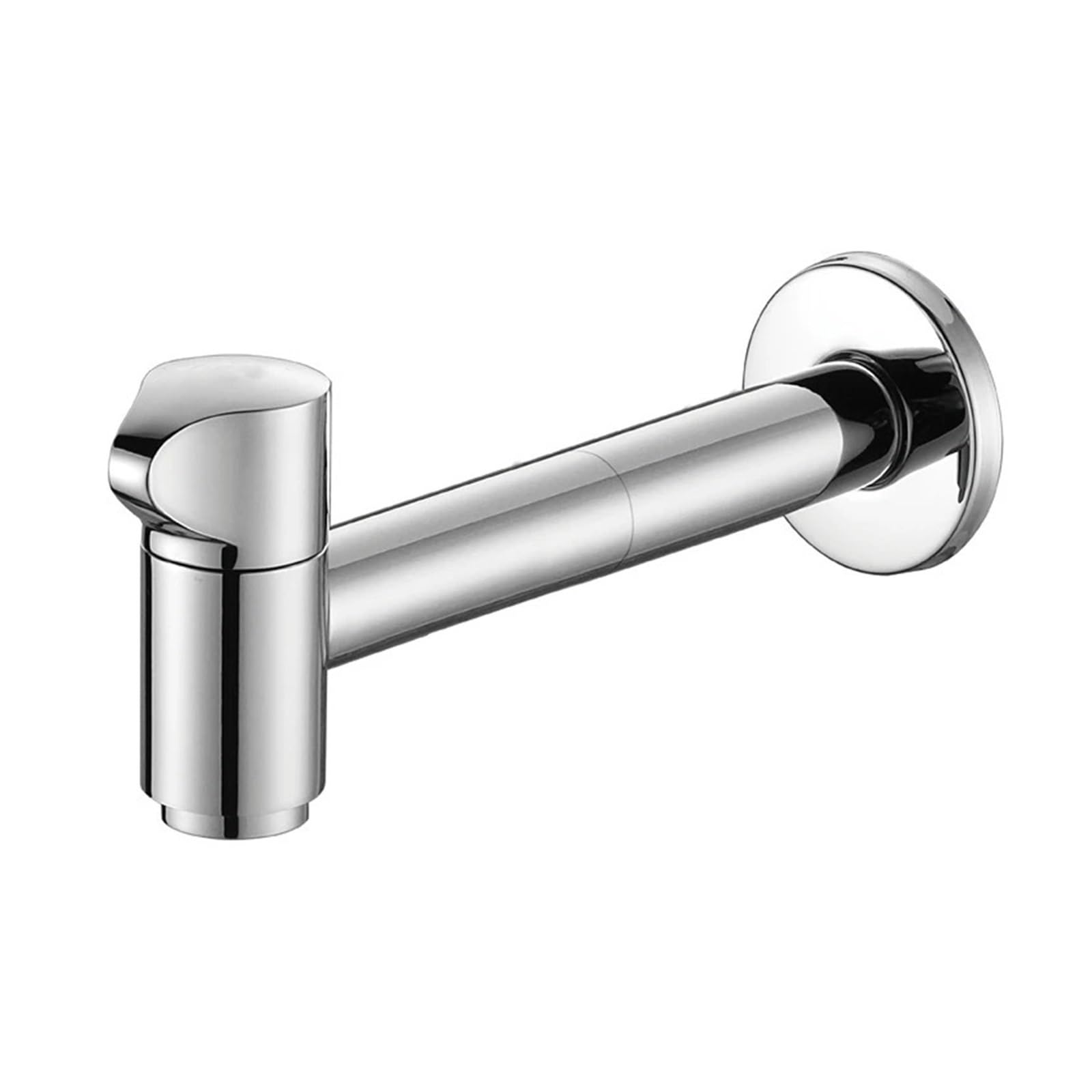 Grifo cromado de latón macizo, grifo for jardín exterior, grifo roscado de montaje en pared de 1/2 pulgadas, extensión de grifo for piscina de fregona de 10cm