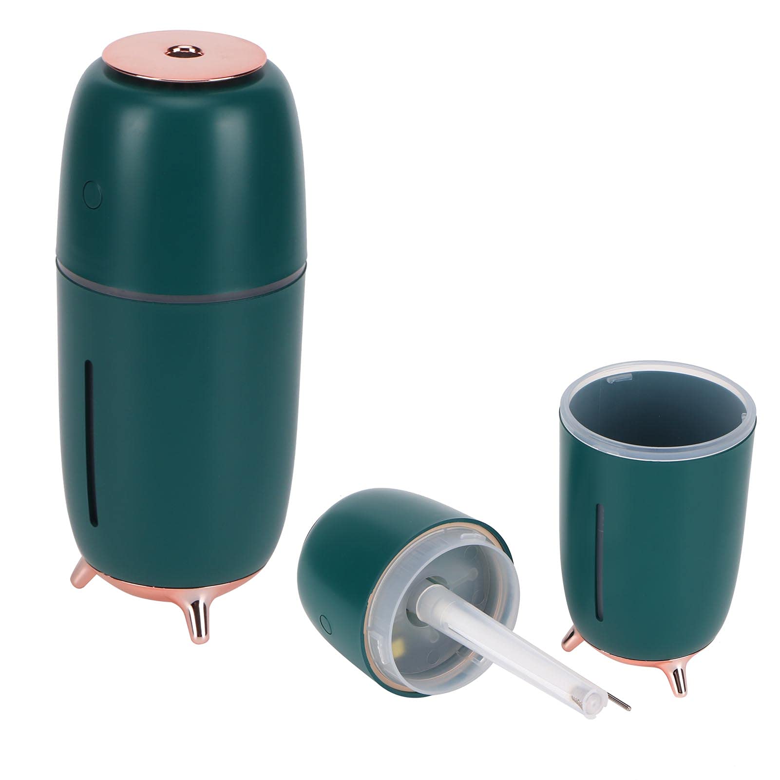 Umidificatore spray intelligente USB con umidificazione dell'aria con luce notturna per auto desktop da ufficio (Verde)