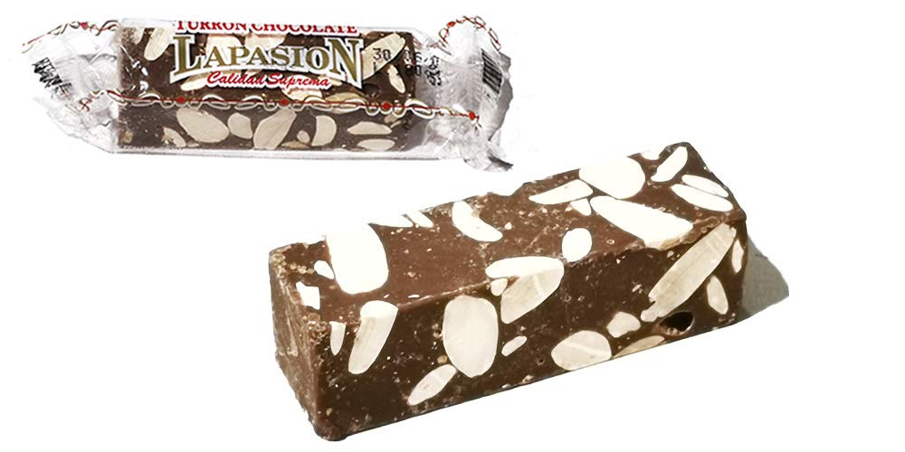 LAPASION - Turrón de chocolate con almendras en porciones | Calidad Suprema | 1 Kg