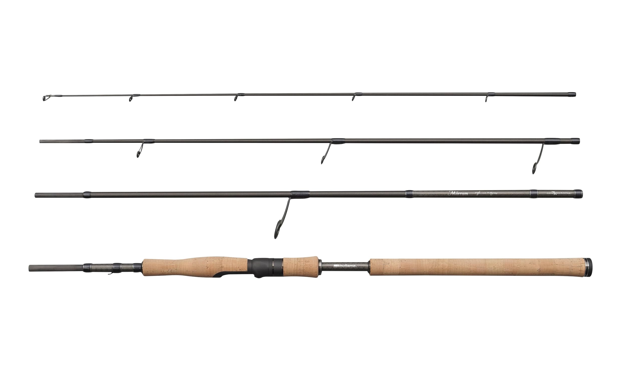 Abu Garcia Mörrum Spinning Rod | 36T Carbon Blank with Nano Resin | Moderate-Fast Action | 4-Piece Travel Design | Freshwater Predator Fishing for Pike, Zander & Trout | 2.74m, 4-18g