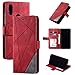 Case for Honor 10 Lite Case Cover ,Case for Huawei P Smart 2019 POT-LX1/LX3 POT-L21/L23 POT-LX1AF POT-LX1RUA / Honor 10 Lite HRY-AL00 HRY-TL00 HRY-LX1/LX2 HRY-L21/L22 Case Flip Pu Leather Cover Red