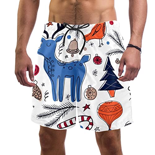 Maillots de bain Noël oiseau wapiti pour la plage