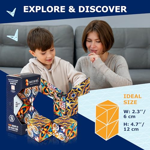 Image of Shashibo ICOSA XL Magnetic Puzzle & Sensory Fidget Toy for Adults & Kids, Stress Relief Fidget Toy for Puzzle Enthusiasts, Cool Fidget Toys for Desk, Shape Shifting Sensory Toy, 200+ Possible Shapes