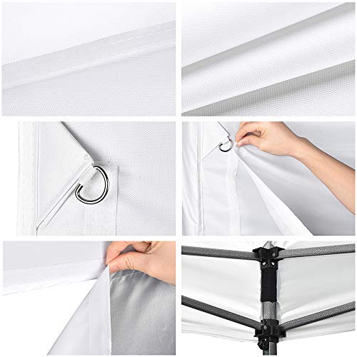 Instahibit 10x20ft Pop Up Top Replacement Instant Canopy Patio Pavilion Gazebo Sunshade Tent Oxford Cover Outdoor White