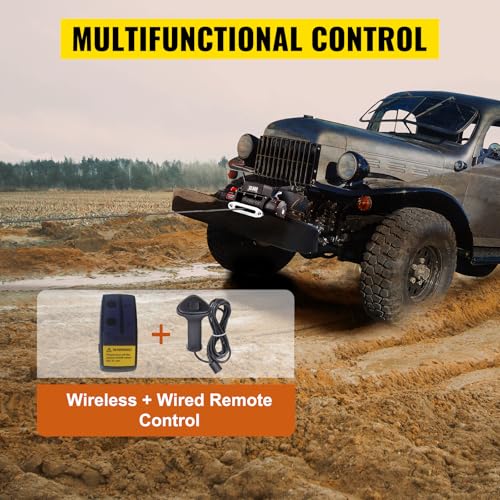 Winch eléctrico 4500lb para ATV/UTV 12V con control remoto miniatura 3