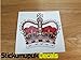 Royal Crown British Vehicle Aufkleber für Auto, Van, Fahrrad, Helm für Enfield, Vinyl, bedruckt, 90 mm x 85 mm