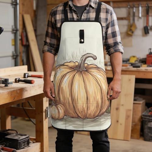 Delantal Pumpkin Sketch multifuncional con bolsillos miniatura 5