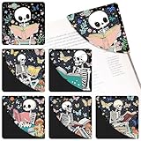 INCOK Skull Diamond Art Bookmarks - 6 Pcs DIY Diamond Painting Corner Bookmarks Kits Double Side Art Craft Supplies Birthday The Day of Dead Gift for Adults Beginners Book Lovers Skull Lovers Mexicans