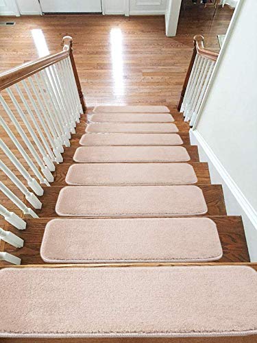 emmahome Carpet Stair Treads NON-SLIP MACHINE WASHABLE Mats/Rugs, 22x67cm, 11mm Thickness (Beige, 15) — image 1