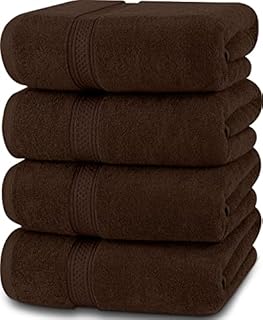 Utopia Towels - 4 Piece Bath Towels Set (69 x 137 CM) - Premium 100% Ring Spun Cotton - Quick Dry, Highly Absorbent, Soft Feel Towels, Perfect for Daily Use (Plum)