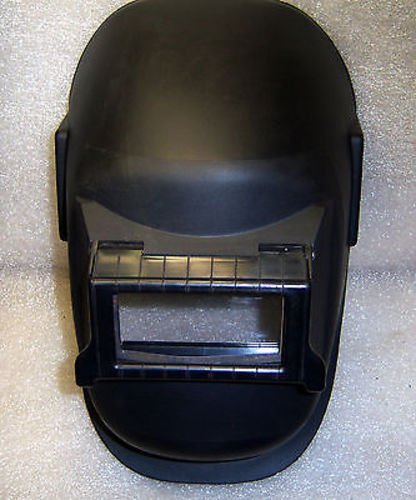 MSA 695943 Thermal Plastic Welding Shield, 2" x 4-1/4" Plate Size, Non-Coated, Slim-Line, Lift Front, Black