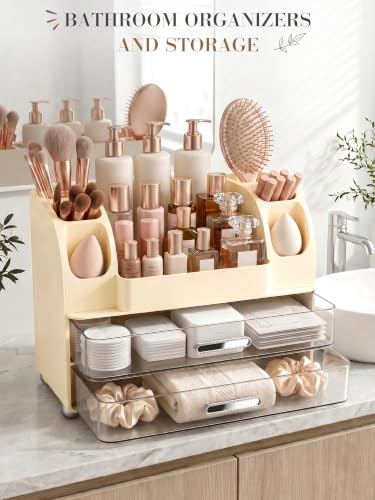 KQJS Large Makeup Organizer Countertop for Vanity Skincare Organizers — view 5