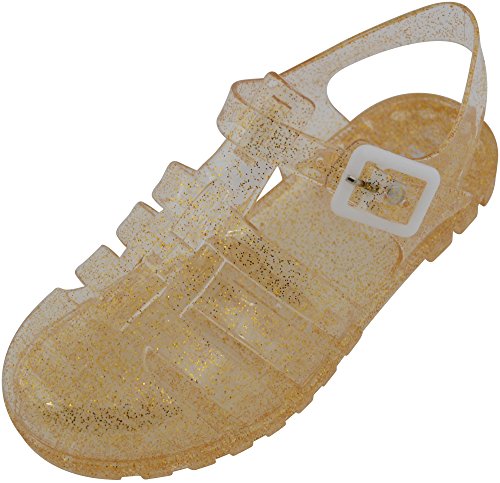 Absolute Footwear - Sandalias de Vestir de Caucho para niña, Color Dorado, Talla 31 EU