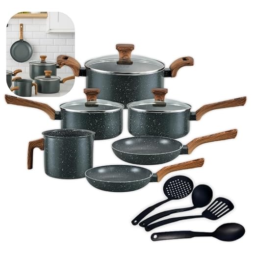 Jogo De Panelas Pratic Cook Granito Indução Mimo Style Cerâmica 10 Peças
