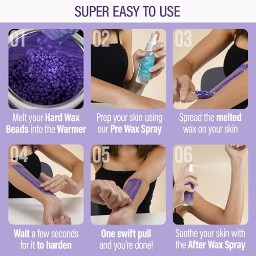 Tress Wellness BLACK PURPLE: FLOWER Waxing Kit For Brazilian Wax thumb #3