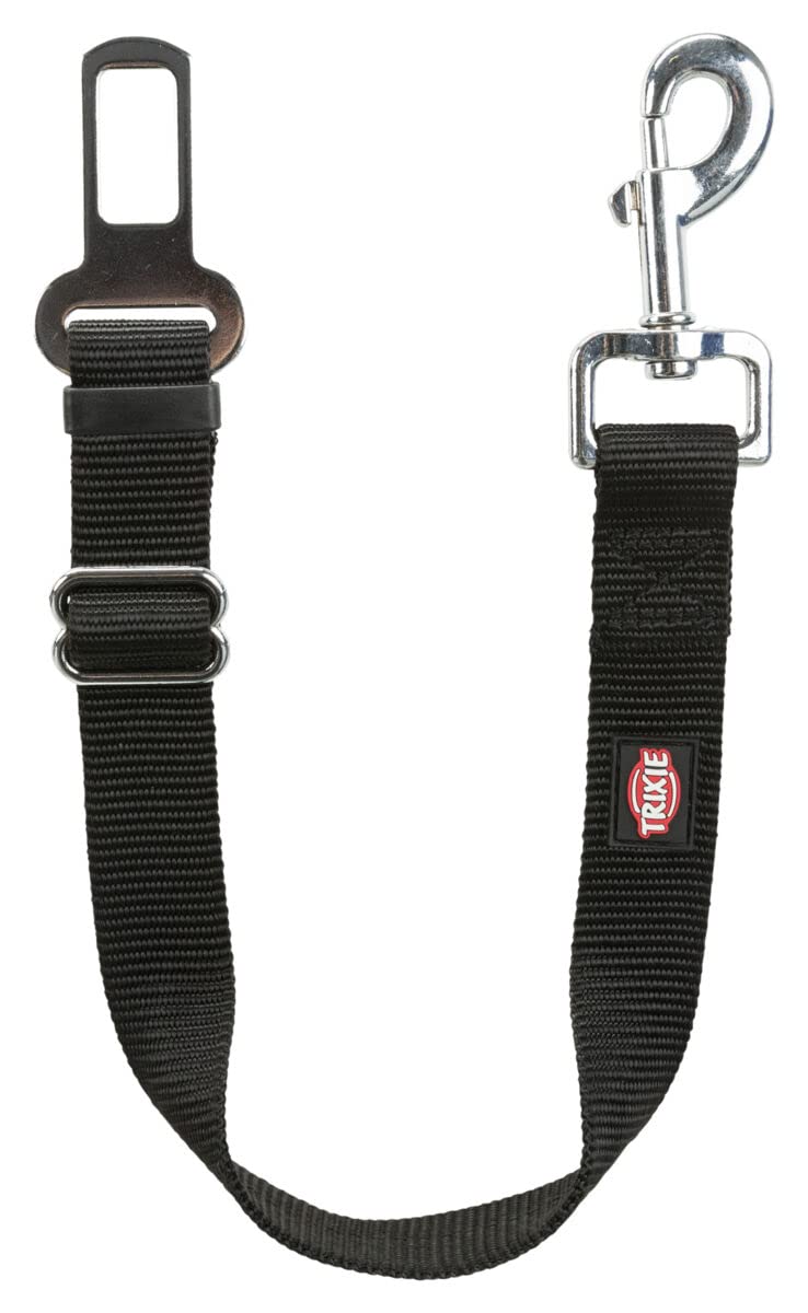 Trixie: - Car Harness | Prevents the Pet from Moving Around in the Vehicle | Adjustable Strap to Suit the Length According to Your Comfort | Can Also be Used for Daily Walk - Black 30–60cm/20mm Small 2