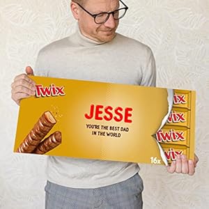 Twix Personalisierter Schokoriegel – Personalisieren Sie Ihre riesige Milchschokolade-Geschenkbox, das Geschenk für Frauen, Geschenk für Männer, 16 x 50 g (900 g)