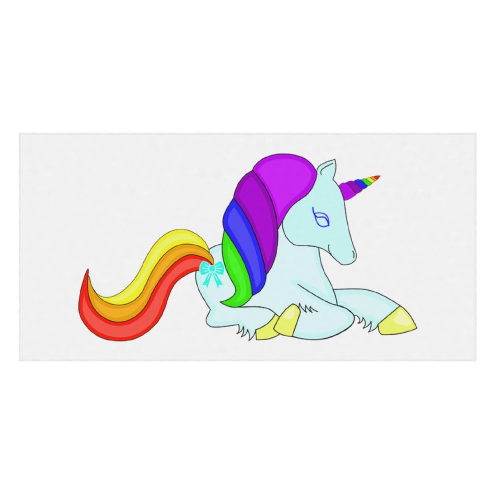 LWORZIIB Beach Towel, Unicorn Rainbow Cute Bath Towel, Pool Towel Great for Gym Swimming 80 X 160cm