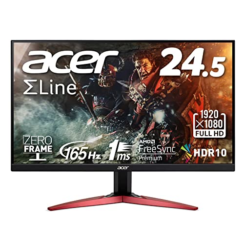 ACER ̹  SIGMALINE KG251QSBMIIPX 24.5ġ VA Ʈ Ǯ HD 165HZ 1MS(VRB) FREESYNC ̾ 178 þ߰  Ŀ VESA Ʈ ȣȯ    û 