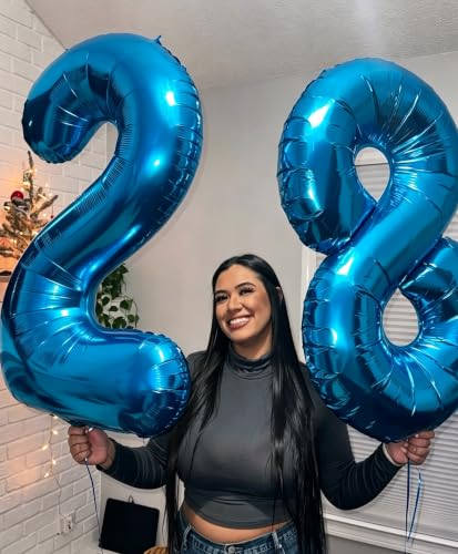 Image of Number Balloons 11 Balloon Dark Blue for 11th Birthday Decorations, 40 inch | Saturated Color, Large 40 in, With Inflation Straw & Hanging Hole, Great for Men's Party, Back-To-School Season, Pool Party