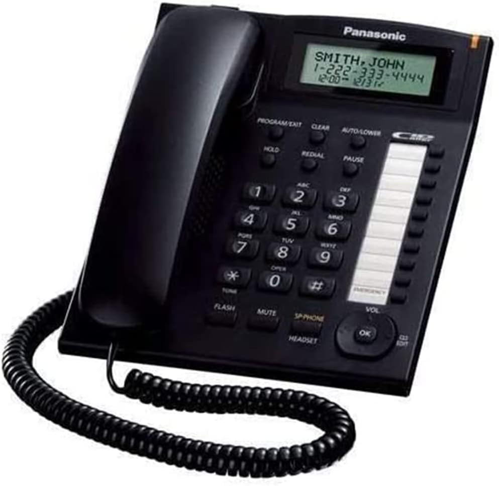 Panasonic KX-TS880 Integrated Corded Telephone, Black
