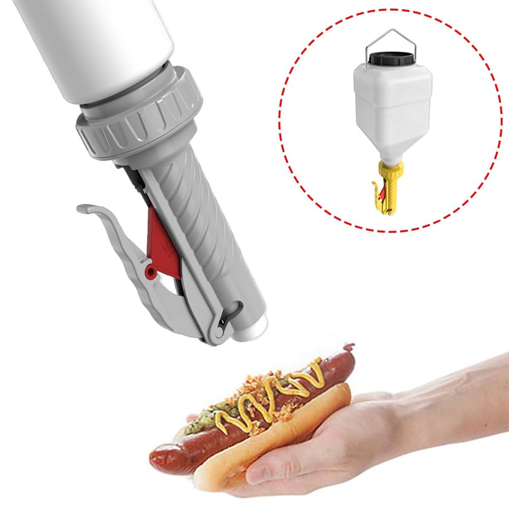 Distributore di Salse da 5,5 L, Design Sospeso, Grande capacità per Senape, Ketchup per Insalata, Maionese, Giallo