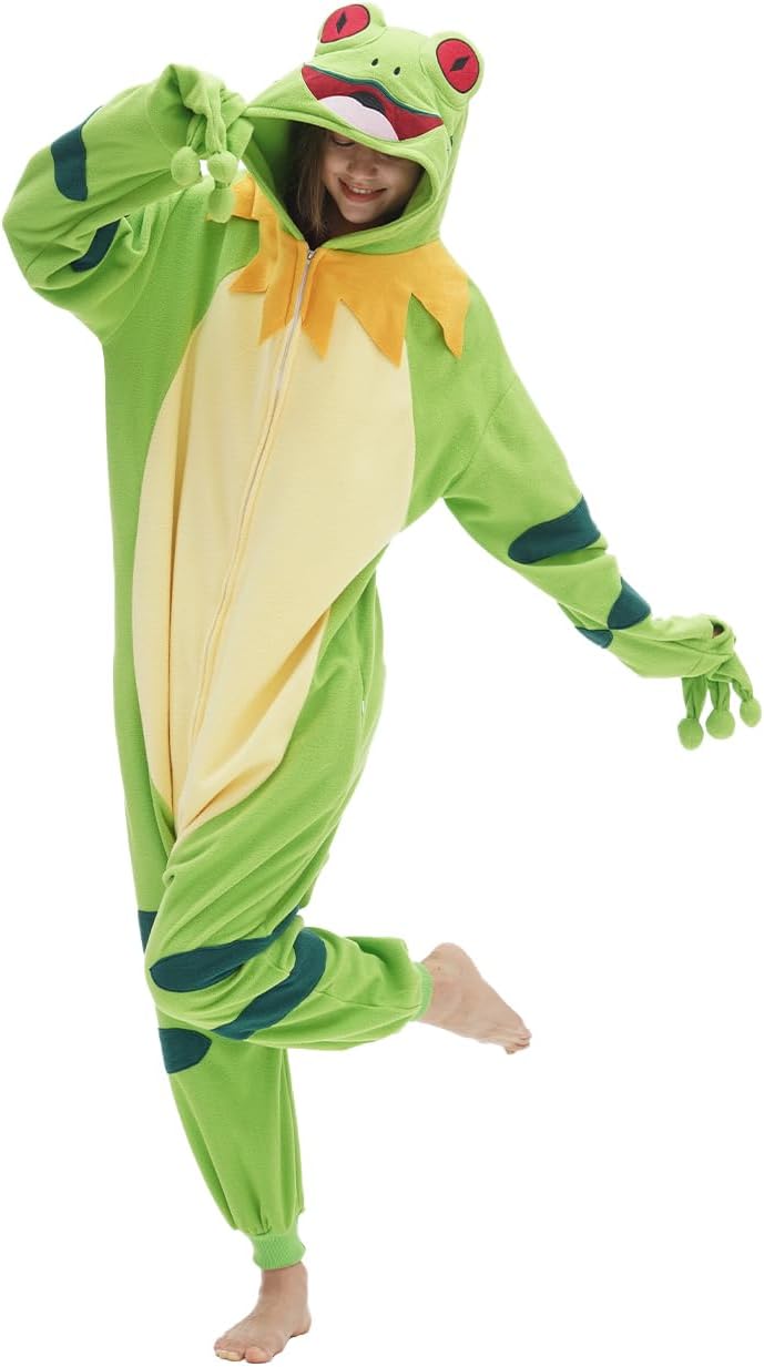 vavalad Adult Onesie Pajama Cosplay Halloween Christmas Custume for Women Men Teens, Green - Image 3
