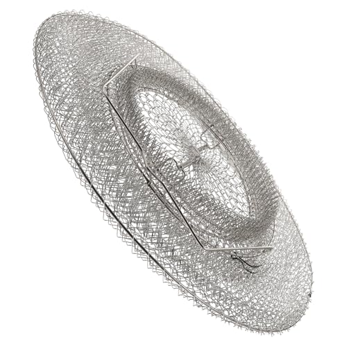 Toddmomy 1pc Stainless Steel Fish Basket Steel Fishing Net Fishing Baskets Mesh Folding Net Fish Bucket Catcher Stainless Creel Small Freshwater Crabbing Fishbasket Silver