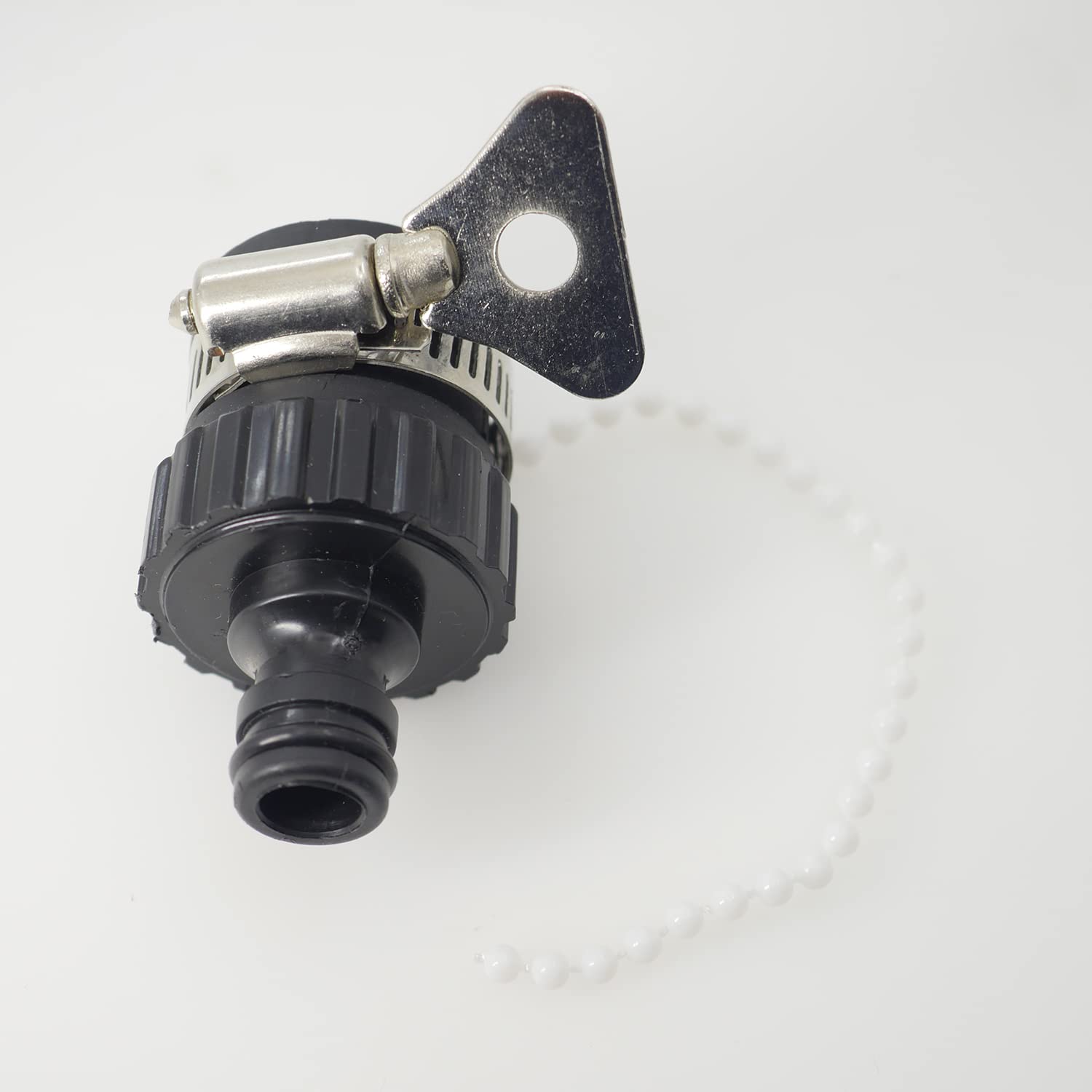 Casoter Universal-Wasserhahn-Adapter – 2 Stück, 16 Mm, Mit Edelstahl-Klemme, Schwarz