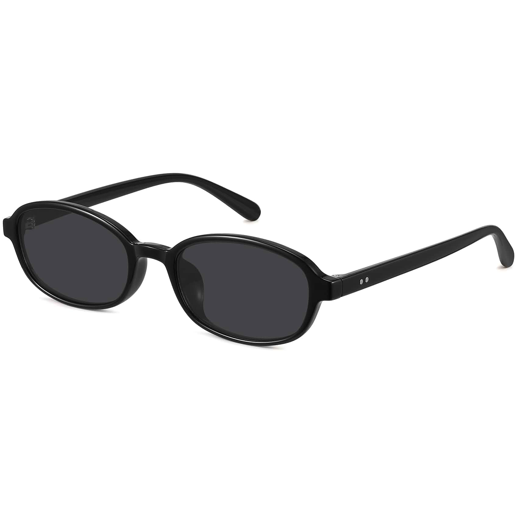 WOWSUN Retro Oval Sunglasses for Women Trendy Cat Eye Shades Vintage 90s Narrow Oval Sunnies Lightweight Fashion Eyewear