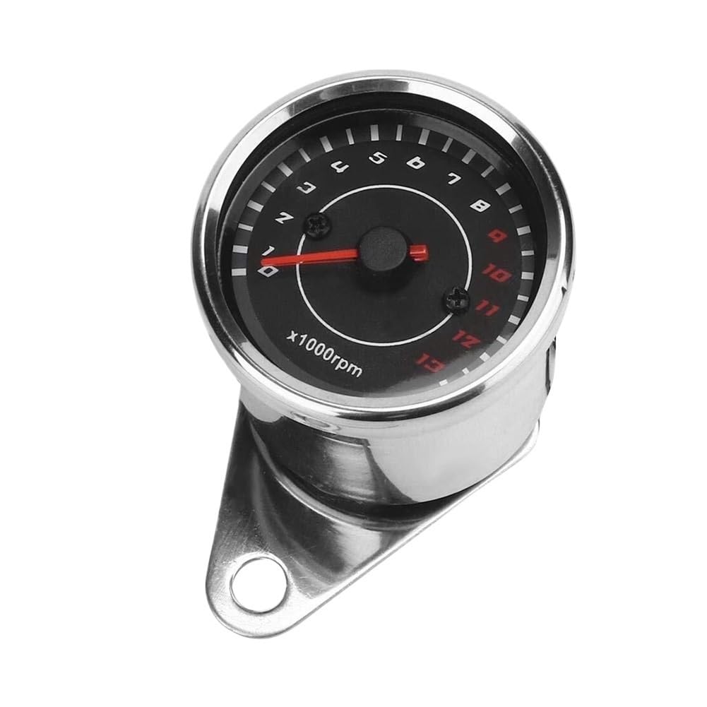 Compteur kilométrique Tachymètre De Moto Compte-tours Odomètre Universel 13000 Tr/min LED Veilleuse Rétro-éclairage Jauge Tacho Adapté Au Moteur Monocylindre