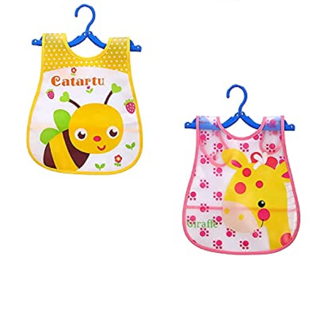BabyGo Plastic Waterproof Baby Apron with Bib (Pack of 2) Random Color-picture-16