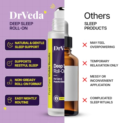 Image of Deep Sleep Roll-On - Calming Aroma for Restful Nights & Relaxation | Sleeping Aid Helps Improve Sleep with Lavender, Chamomile, Sandalwood, Coconut & Sesame Oils | 100% Natural Essential Oils, 10 ml (Pack of 1)