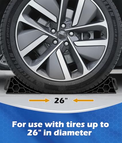 Image of PAHTTO Wheel Chocks 4 Pack, RV Chocks with Handles for RV Trailer Camper Car Truck, Wheel Block Stopper for Tire, Strong RV Wheel Chocks Hexagonal Honeycomb Structure, RV Trailer Accessories
