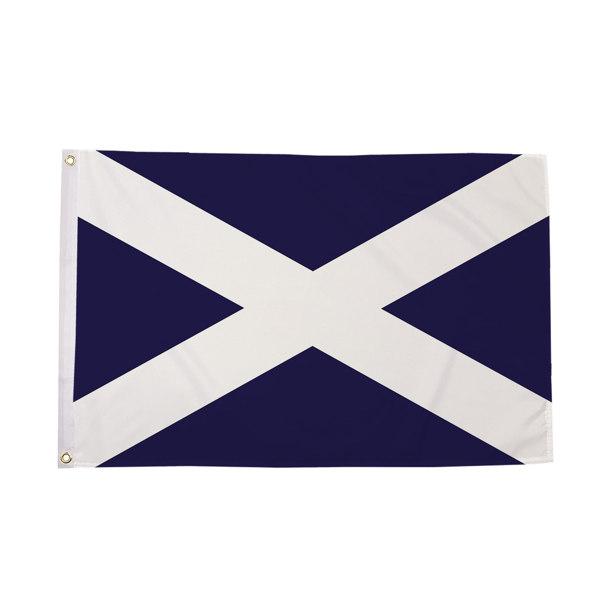 Flagmax St Andrews Navy Blue Scotland Flag 3ft x 2ft (90cm x 60cm) Scottish Saltire Flag with Eyelets Durable Polyester Banner for Indoor and Outdoor Display Events and Home Use