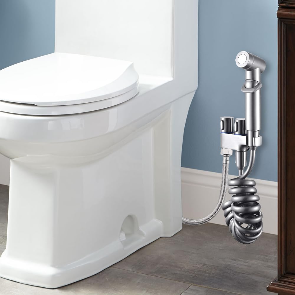 Mocrop Upgrade Grifo Bidet Para WC Kit Ducha Bidet Para Wc Para Lavabo con Manguera de 2m Duchas Higienicas para Bidet para Inodoro Ducha de Mano Purificadora