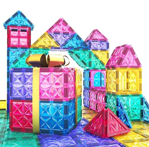 Image of Magnetic Tiles, 28Pcs 3D Magnet Building Tile Set, Magnetic Building Blocks, Stem Learning And Playing Toys For Kids, Montessori Toy For Preschool Boys Girls Toddlers Classroom Must-Haves