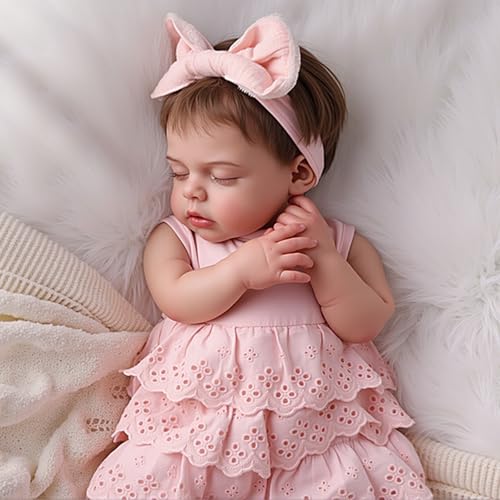 BABESIDE Lifelike Reborn Baby Dolls - 20 Inch Cute Realistic Newborn Baby Doll Sleeping Real Life Baby Dolls Girls with Accessories Set Gift Box for Kids Age 3+