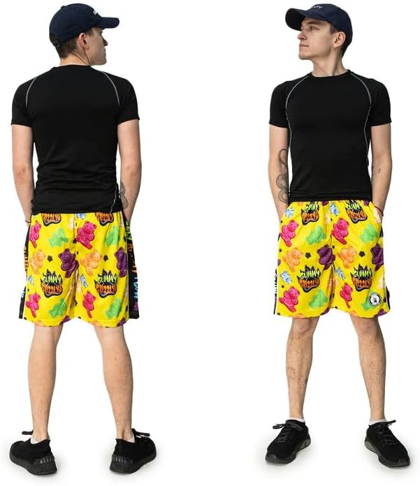 Flow Society Grizzly Gummy Boys Shorts - Lacrosse - Baseball - Football - Hockey - Basketball - Soccer - Athletic - Yellow - Image 2