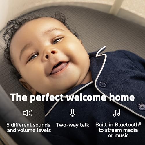 Maxi-Cosi Starling Smart Bassinet, CryAssist AI Cry Translation, 5 Rocking Motions, Cozy Mattress Pad, Machine-Washable Cover, Built-in Bluetooth Speaker, Onyx Heritage, Baby Bassinet Rocking - image 7