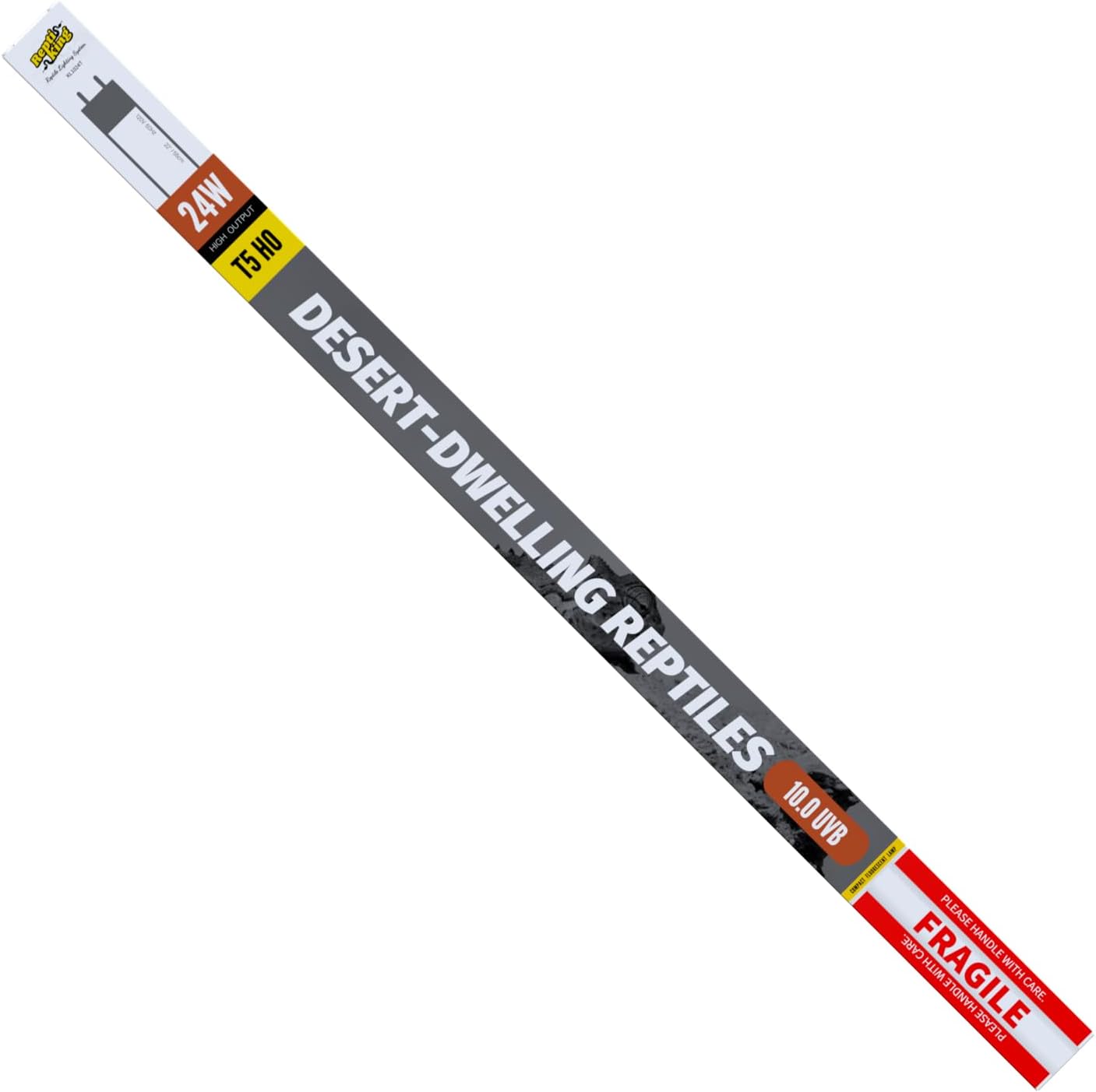 T5 UVB Reptile Light Tube, UVB10.0 24W T5 Lamp Tube for Reptiles, Bearded Dragon UVB Light, Terrarium Liner Bulb Bar for Lizard,Length 22'' (T5 UVB Tube, 24Watt) 24Watt T5 UVB Tube