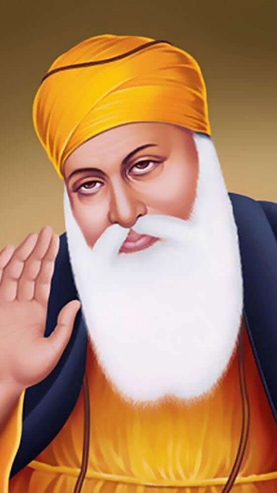 Gurunanak Dev jee Photo with Frame Picture Poster 16x 12 Inch Sikh Religious Guru Pictures Baba Nanak Sache Padsha