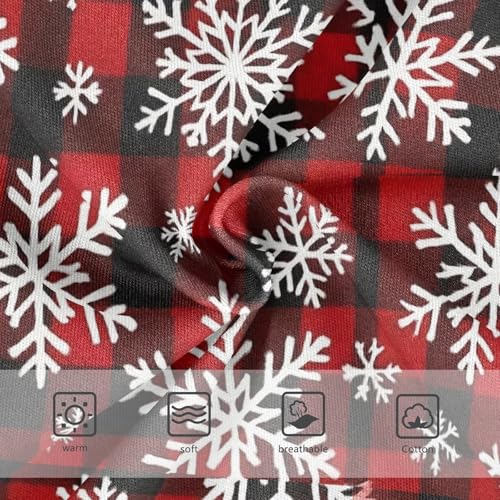 Joisal White Snowflakes Red Black Plaid Panties for Girl Toddlers Underwear Floral Cotton Fancy Underpants Briefs 2t3