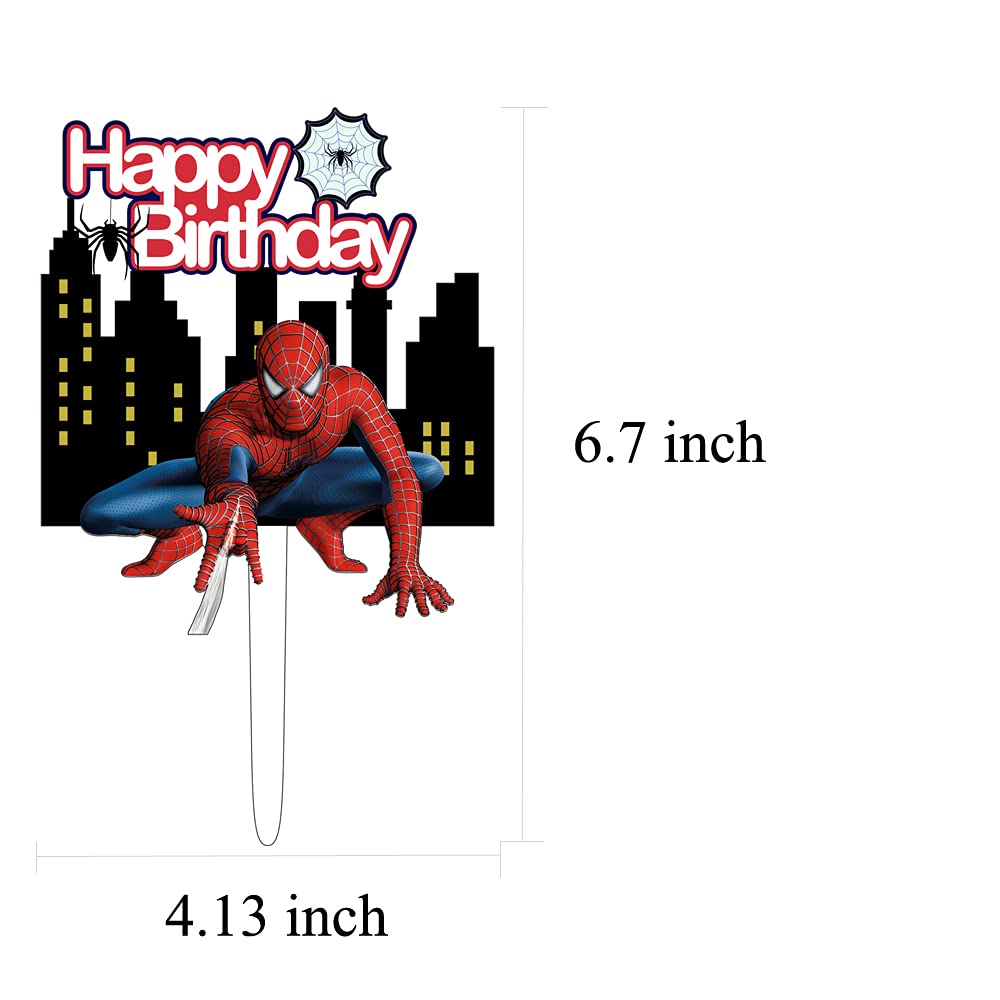 Buy 6 Pcs Spiderman Happy Birthday Cake Topper for Hero Theme