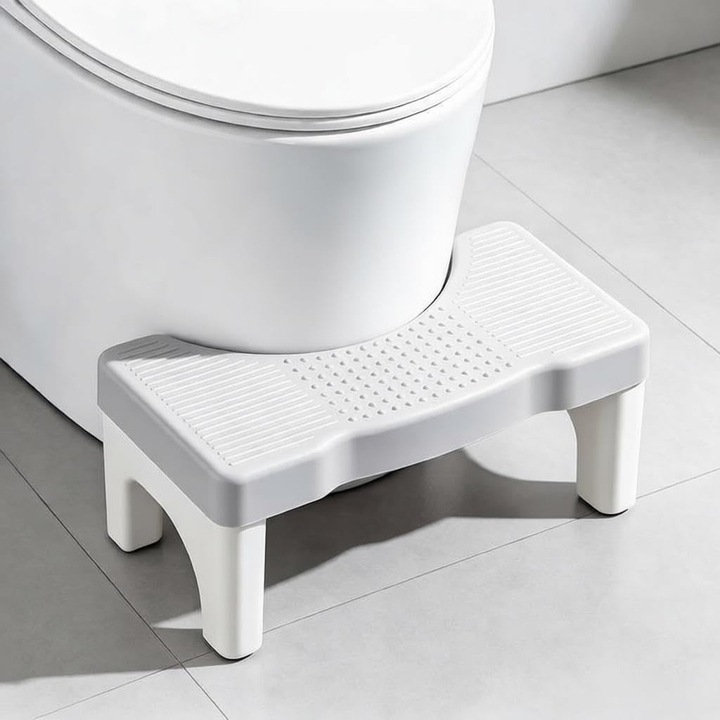Squatting Toilet Stool for Adults, 6.7" Ergonomic Poop Stool, Non-Slip Portable Plastic Toilet Foot Rest Stool for Bathroom & Travel, Squatting Potty Stool for Adults Kids Improve Defecation Posture