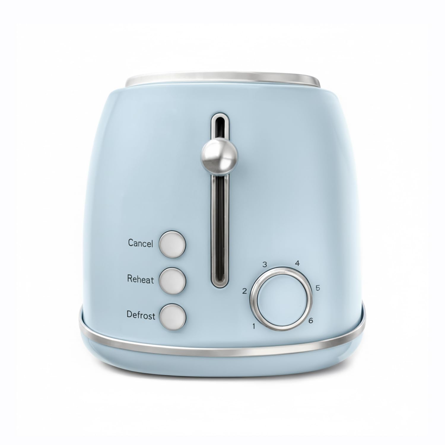SWEISS Tostapane GRV6 Vintage, 2 Tostapane, 6 livelli di potenza, funzione scongelamento, funzione baguette, tostatura rapida e uniforme, facile da pulire, cassetto briciole, blu, 1500 W