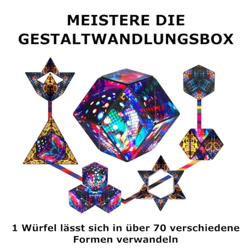 Image of Shashibo DODECA Magnetic Puzzle Cube, Sensory Fidget Toy for Adults & Kids, Stress Relief Fidget Toy for All Ages, Cool Fidget Toys for Desk, Shape Shifting Box, 100+ Possible Shapes
