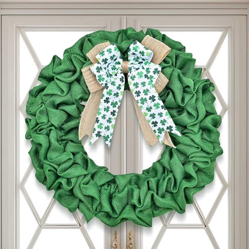 Couronne de la Saint-Patrick 2025 suspension porte en ruban vert